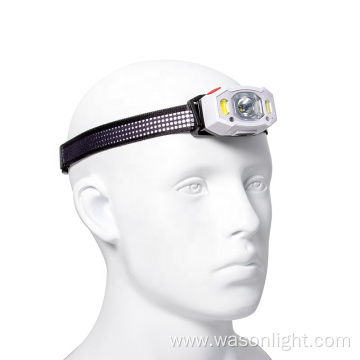 New Arrival LED Headlamp Gesture Sensing Headlight 350 Lumens Waterproof Rechargeable Head Lamp For Adults and Child